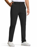 SERAMY Mens Golf Dress Pants Slim Fit Stretch Quick Dry Black Size 36