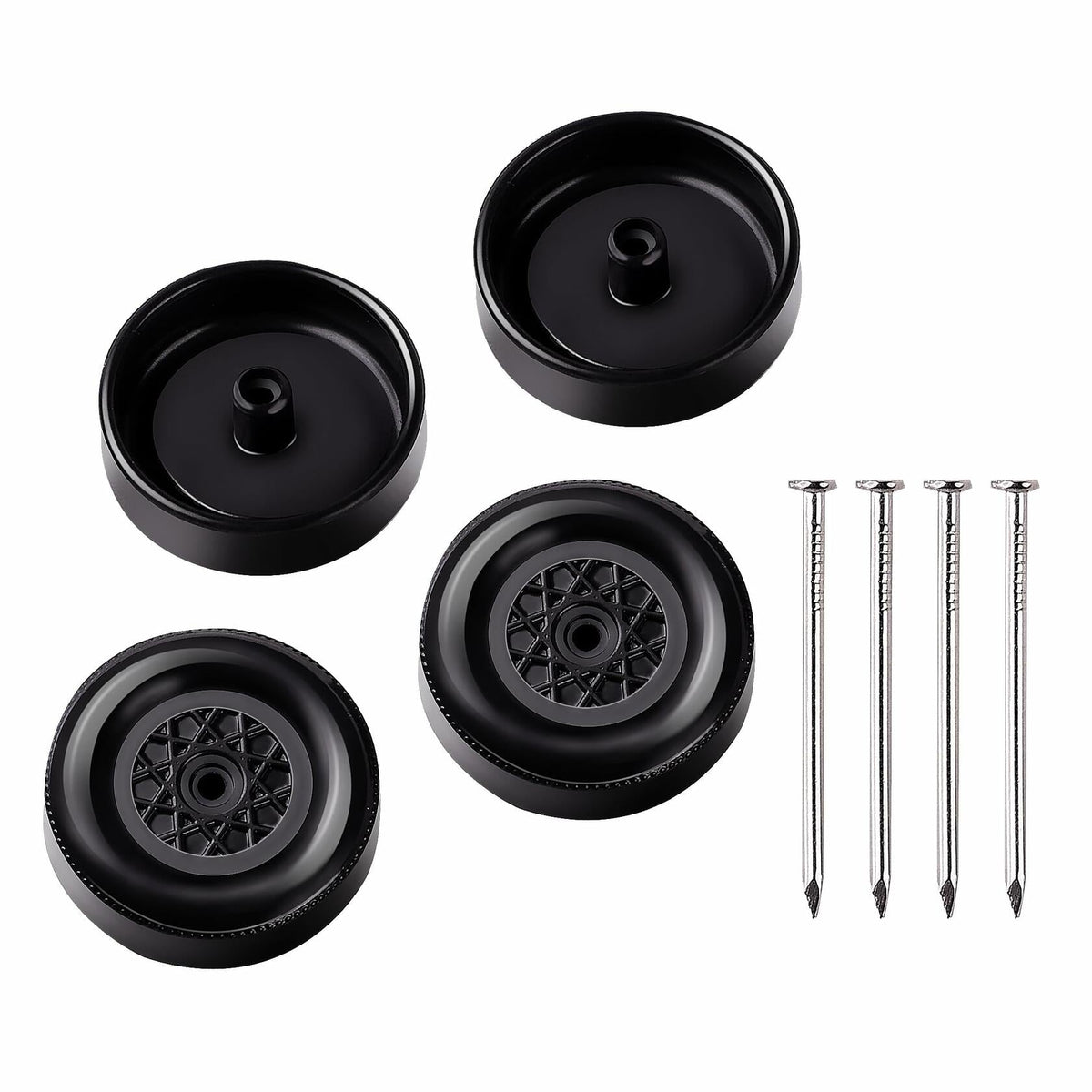 SeDeplacer Polished Axles & Prepped Wheels Kit 4Pcs Axles 4Pcs Wheels