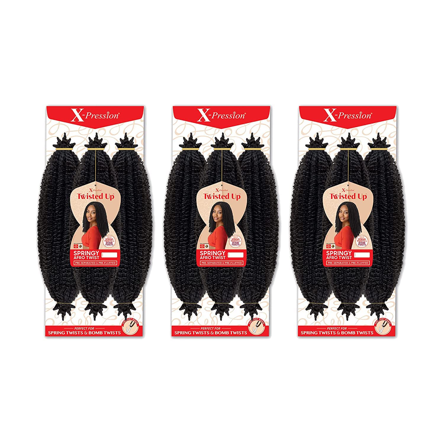 Outre X-Pression Twisted Up 3X Springy Afro Twist Crochet Braid