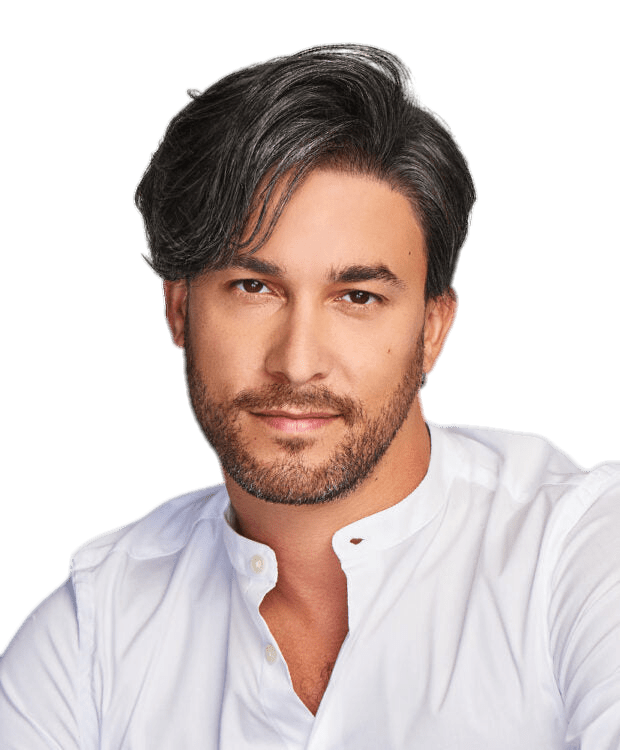 HIM Collection Gallant Men's Wig, M51S 50% Grey / Light Ash Blonde