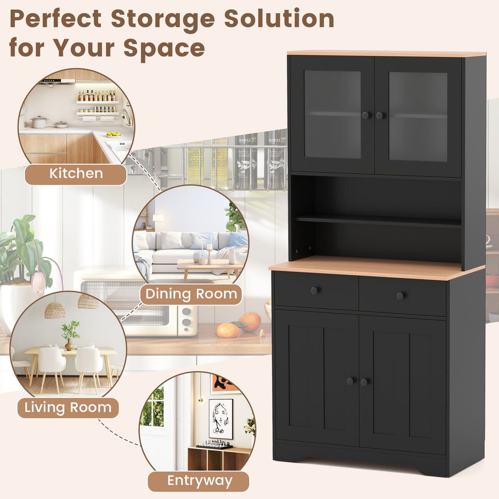Pantry Cabinet with 2 Removable Shelves