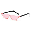 Pixel Mosaic Sunglasses | Funny Retro Gamer Glasses for Party and Cosplay