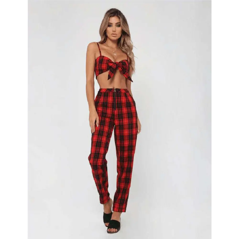 Plaid Women’s High-Waist Stretch Leggings 3 Pack