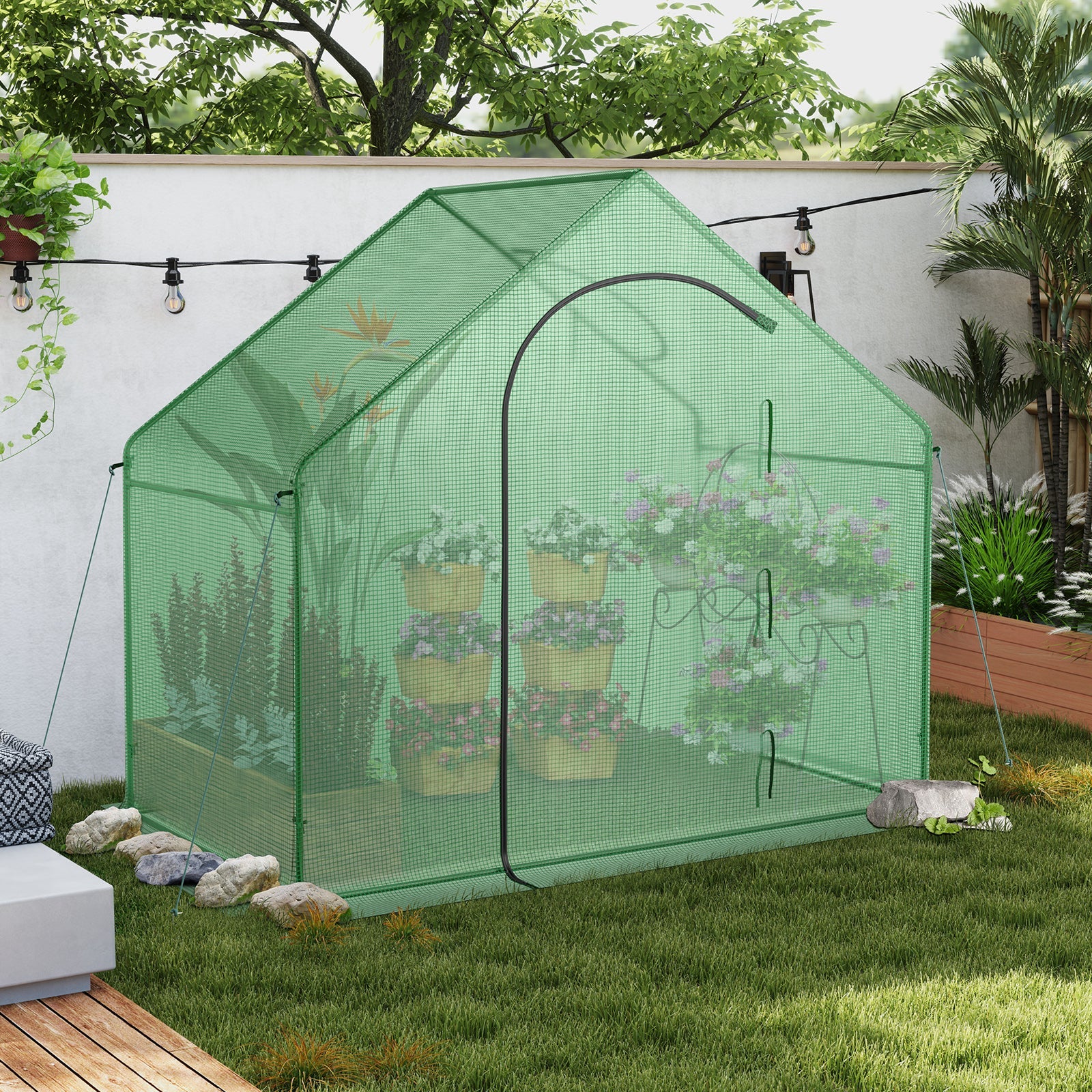 Portable Outdoor Warm House with PE Cover and Roll-up Zippered Door