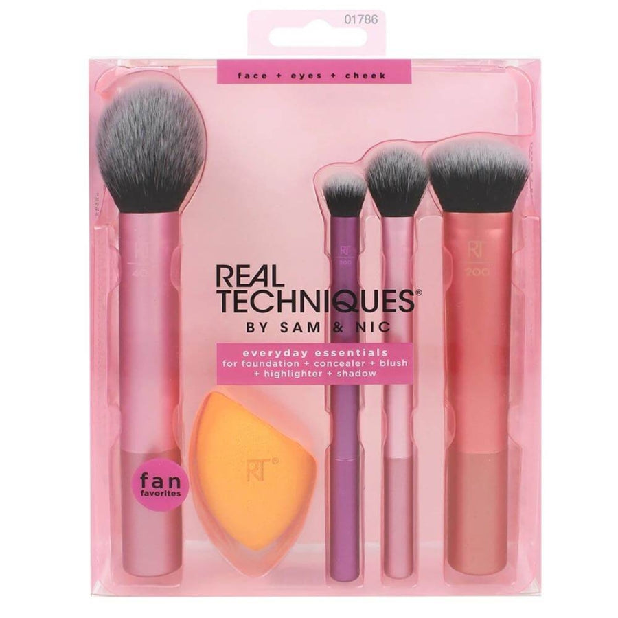 Real Techniques Everyday Essentials 5-Piece Makeup Brush & Sponge Set
