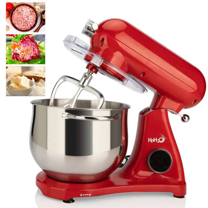 Red Fully Automatic Home Cook Machine Stand Mixer