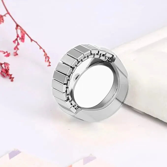 Retro Roman Vintage Punk Finger Watch Ring | Functional Ring Watch with Quartz Movement