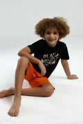 Rolly Polly Rp3539-2 Boys Bermuda Set in Black