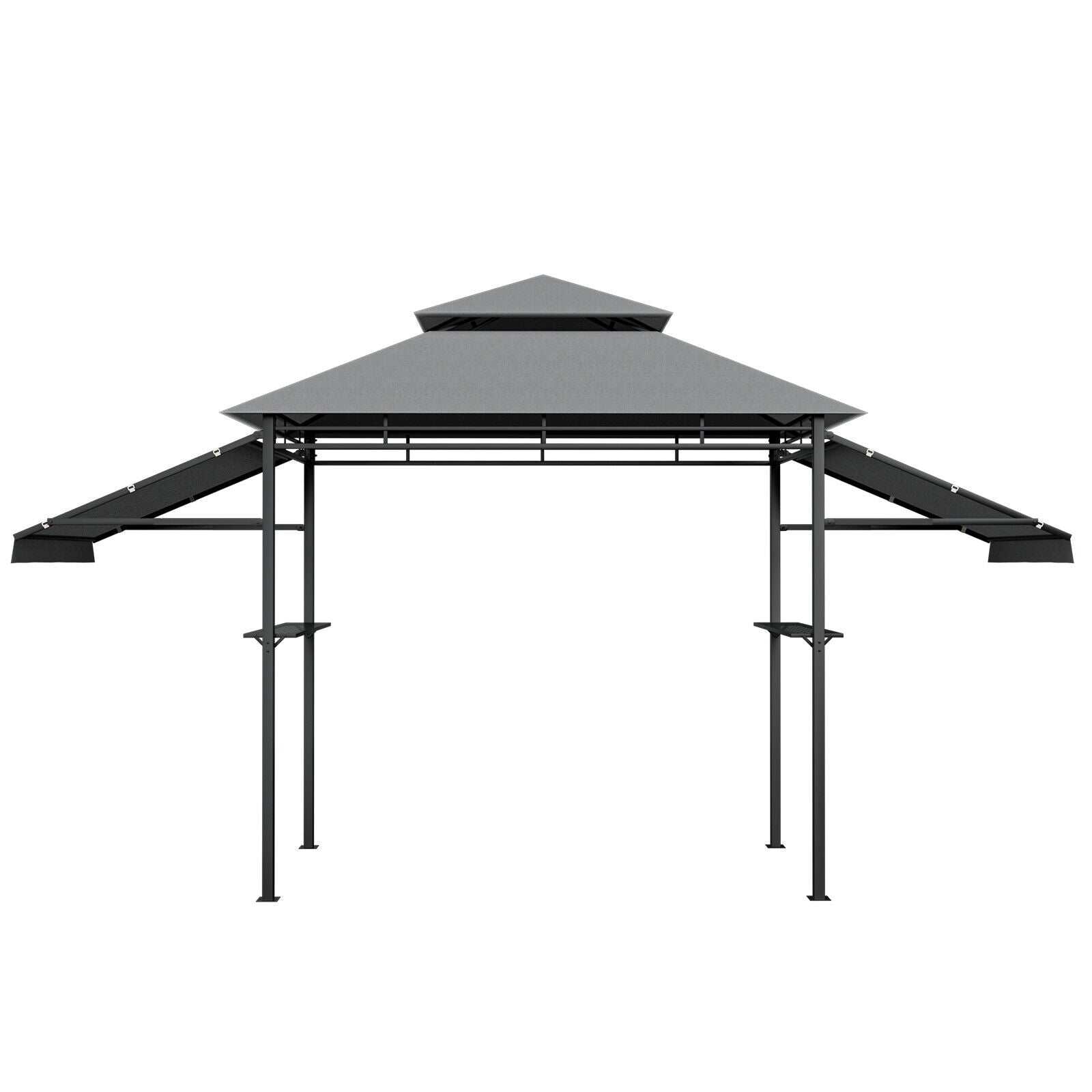 13.5 x 4 Feet Patio BBQ Grill Gazebo Canopy with Dual Side Awnings