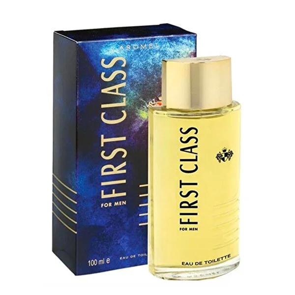 First Class Men's Eau de Toilette Perfume, 100ml - Long-Lasting Woody Aromatic Fragrance for Him