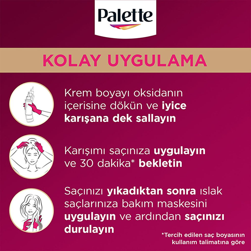 Palette Deluxe Chocolate Brown Hair Dye: Long Lasting, Rich Color & Shine - Permanent Hair Color 3-65 ‚ikolata Kahve