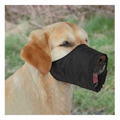 Trixie Nylon Dog Muzzle for Barking and Biting Black S-M 20cm