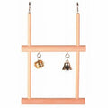 Trixie Wooden Double Bird Perch with Bell 12x20 cm