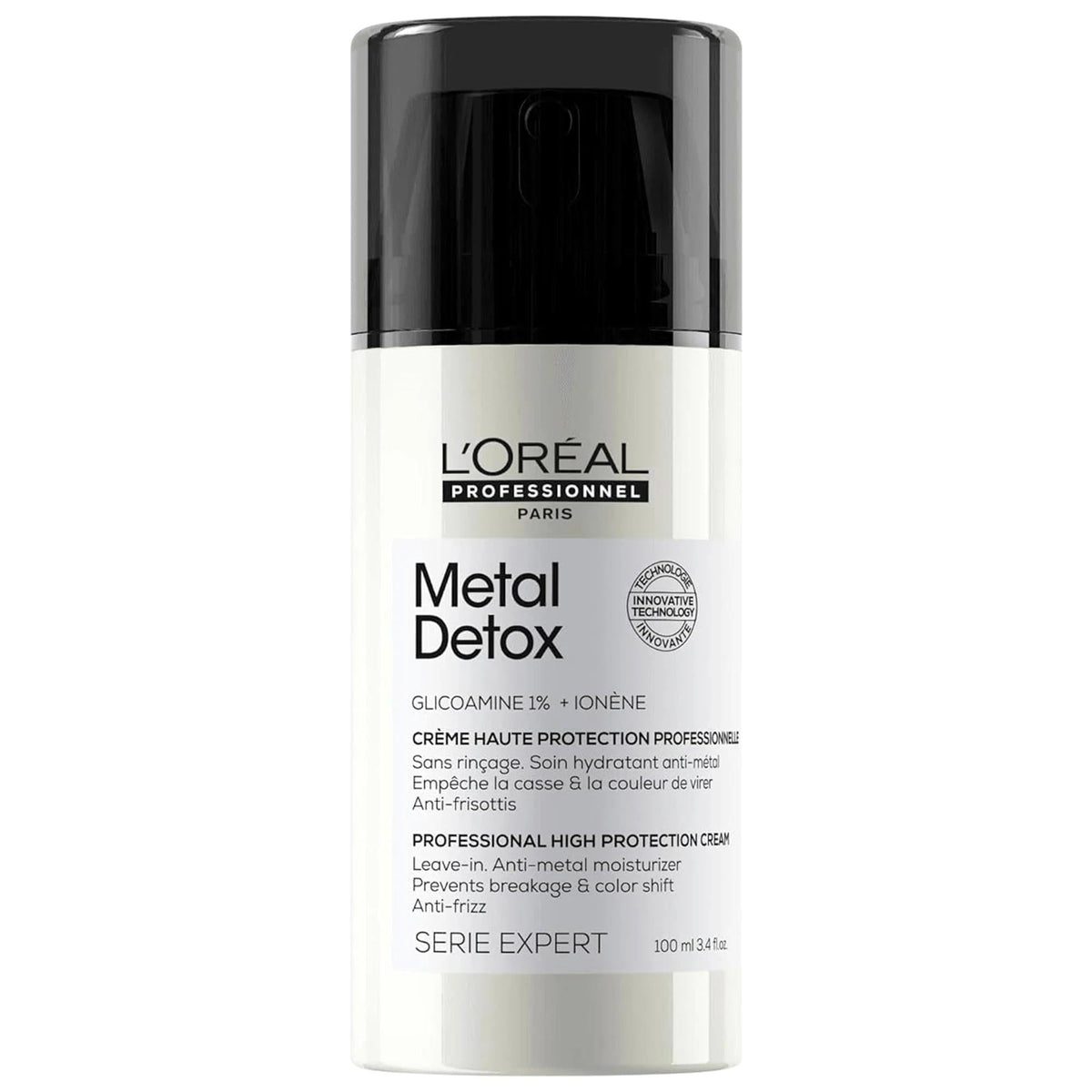 Metal Detox: Anti-Breakage Leave-In Styling Cream - Heat & UV Protection, Frizz Control, Hair Repair - Salon Grade