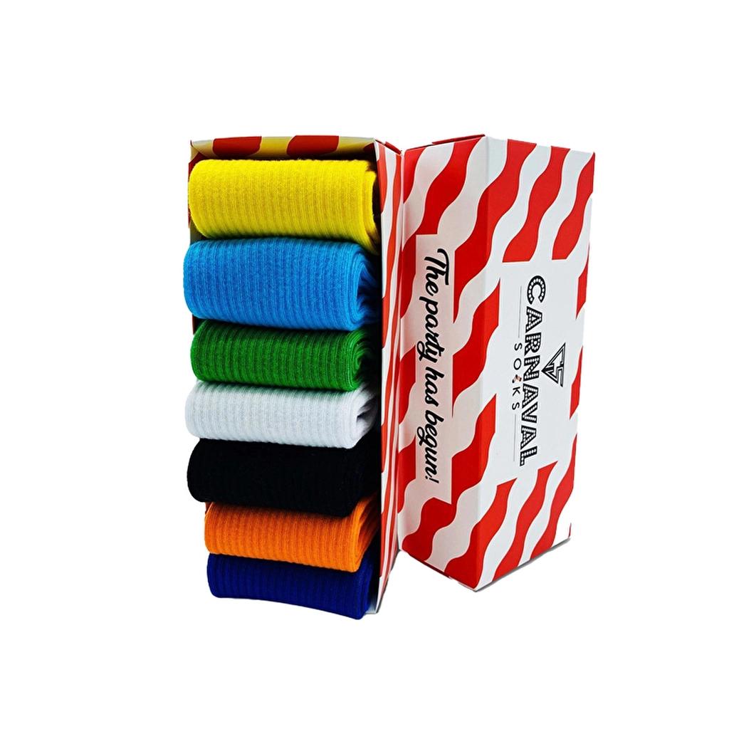 Carnaval Socks 7-Pack Colorful Tennis Crew Sock Set