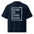 Born in Dark Mode – Oversized Organic High-Neck T-Shirt