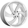 WHEEL ALUM 20X8 SLV-BRS MILLED