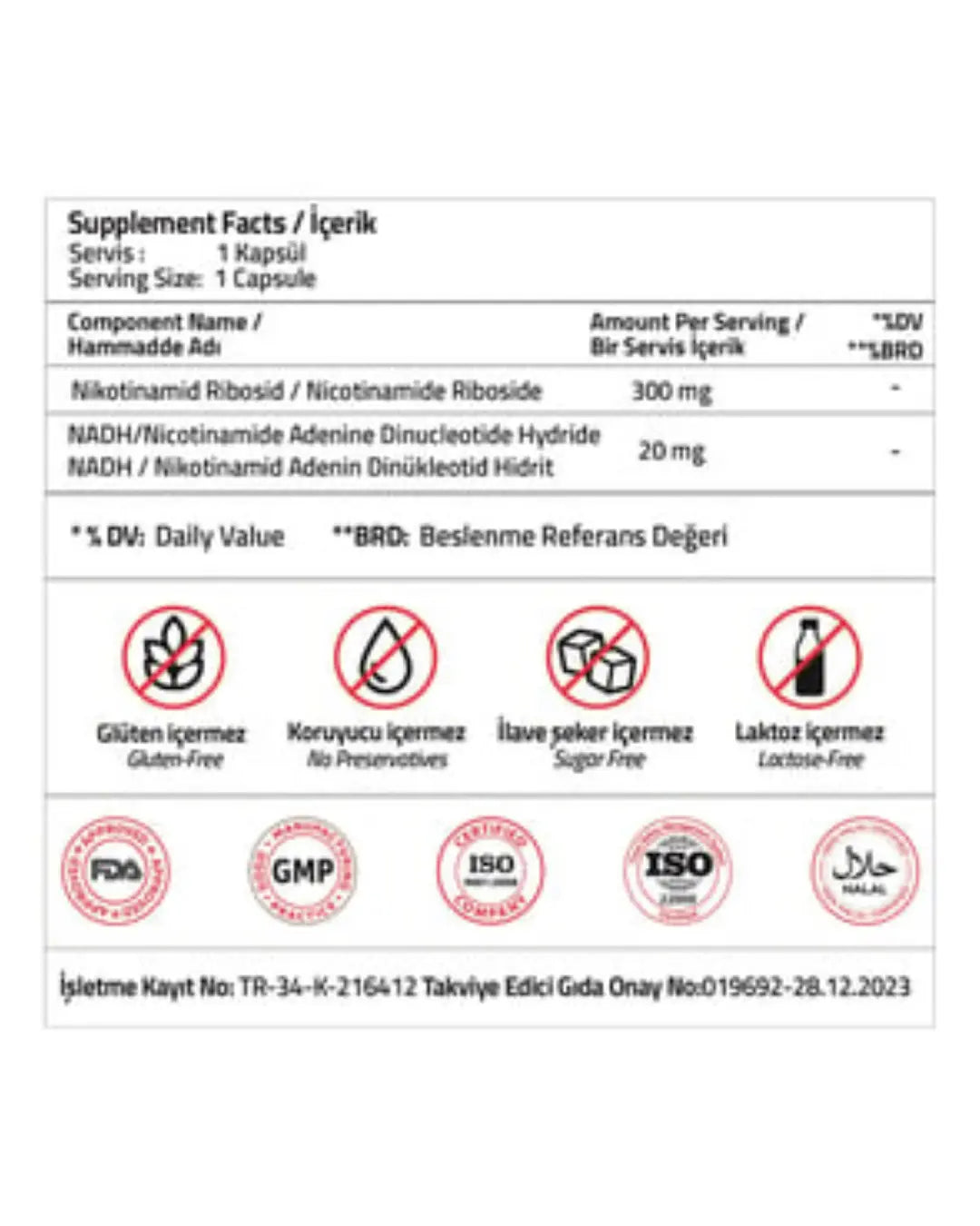 Validus Nicotinamide Riboside 300mg, 20mg