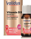 Validus Vitamin D3 Drops Daily Support Supplement 10 ml