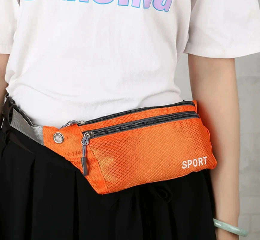 Waterproof Sports Waist Bag – Lightweight Chest & Shoulder Zip Pouch