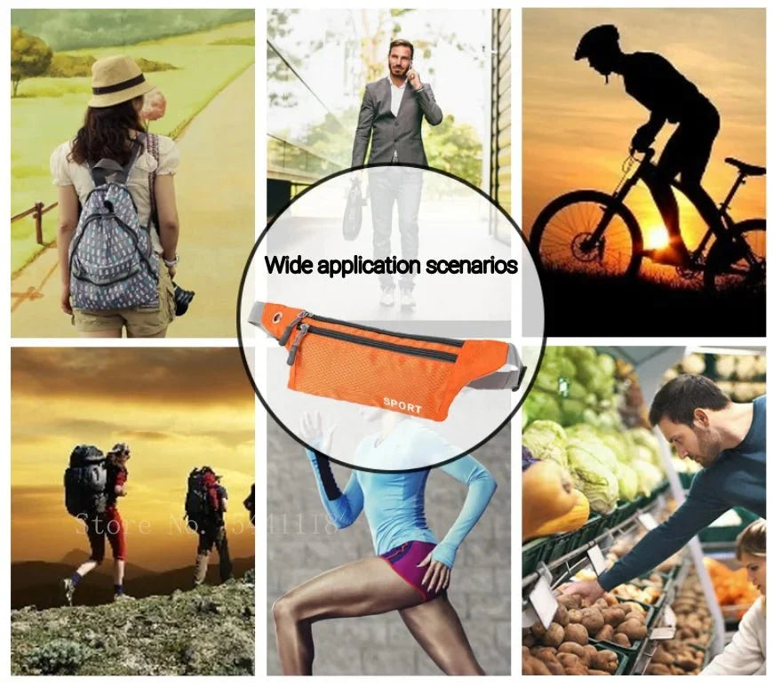 Waterproof Sports Waist Bag – Lightweight Chest & Shoulder Zip Pouch