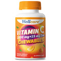 Wellcare Vitamin C 1000mg & Zinc 15mg Chewable Tablets - 60 Count