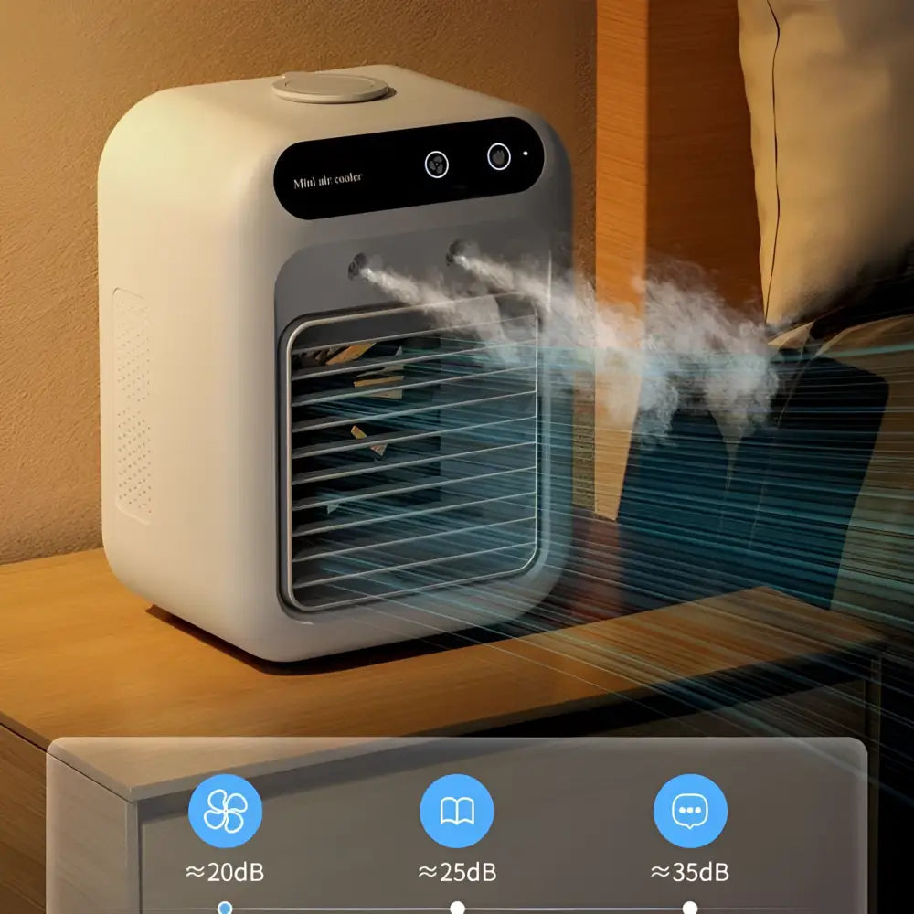 White Portable Air Conditioner Mini Cooler Fan