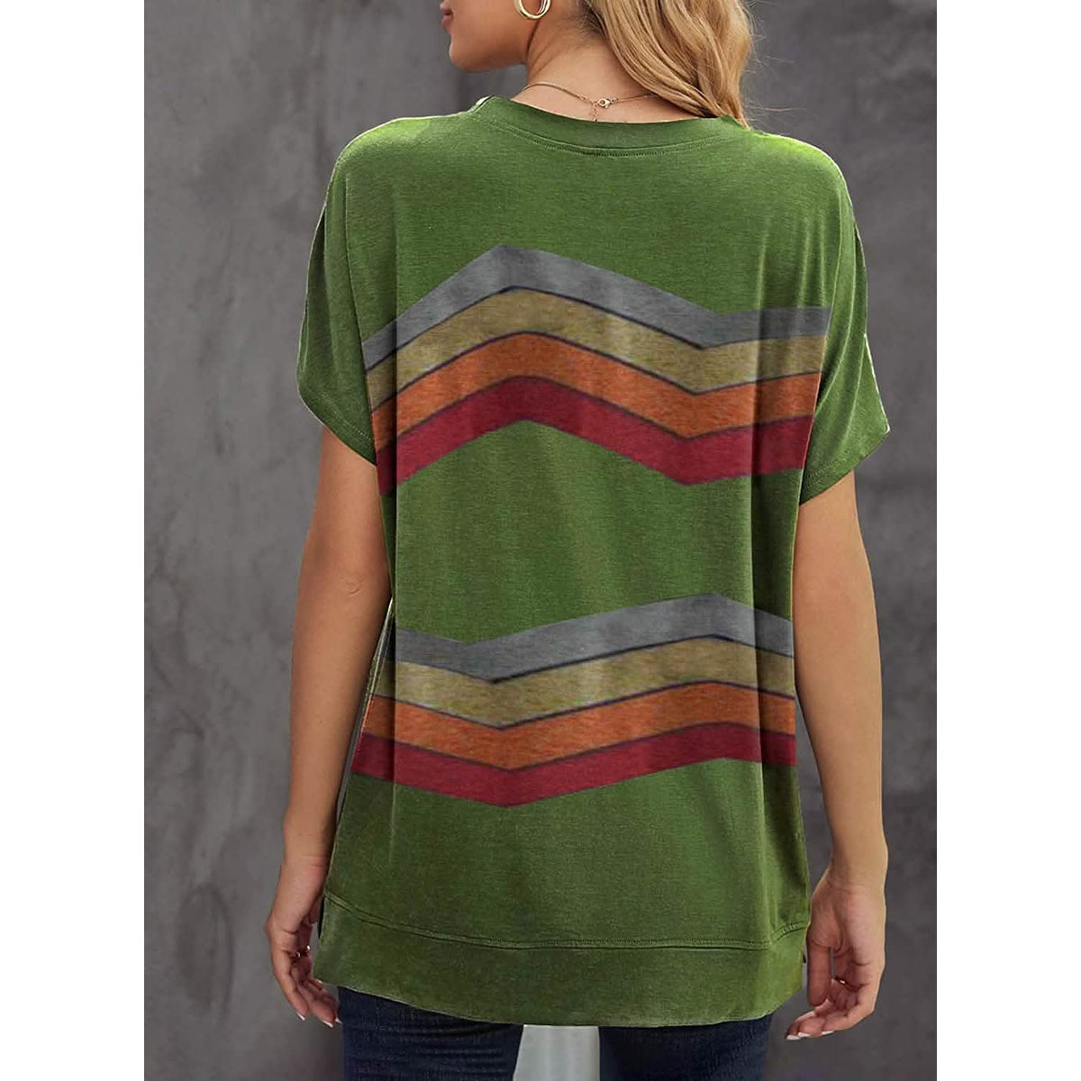 Womens Graphic Crewneck Tee Loose Casual T-Shirt