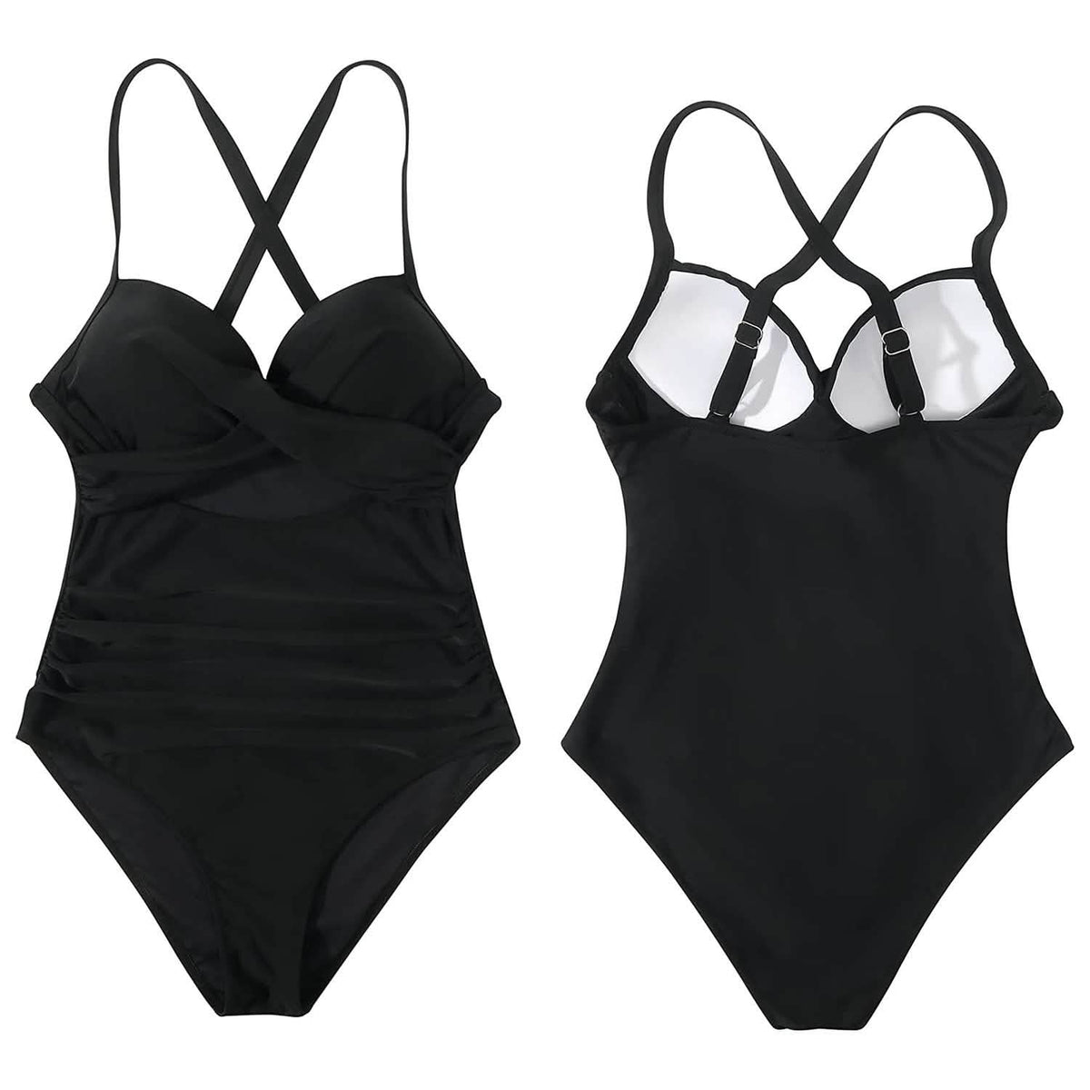 Women's One Piece High Waist Swimwear Tummy Control Cutout