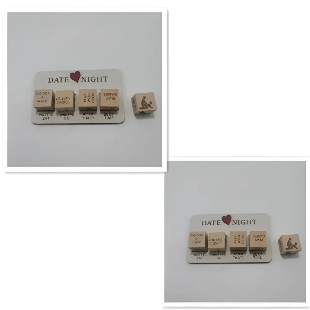 Wooden Date Night Dice Game Board