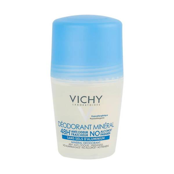 Vichy Mineral Deodorant - 48 Hour Protection, Aluminum-Free, Natural & Gentle Deodorant for Sensitive Skin, Paraben-Free & Alcohol-Free, 1.69 fl oz