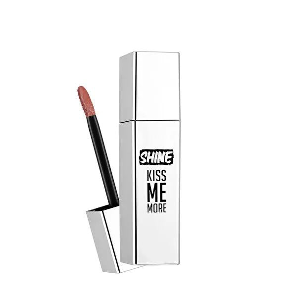 Flormar Liquid Lipstick Shine Kiss Me More - Long Lasting Glossy Finish - 009 Coffe&Talk