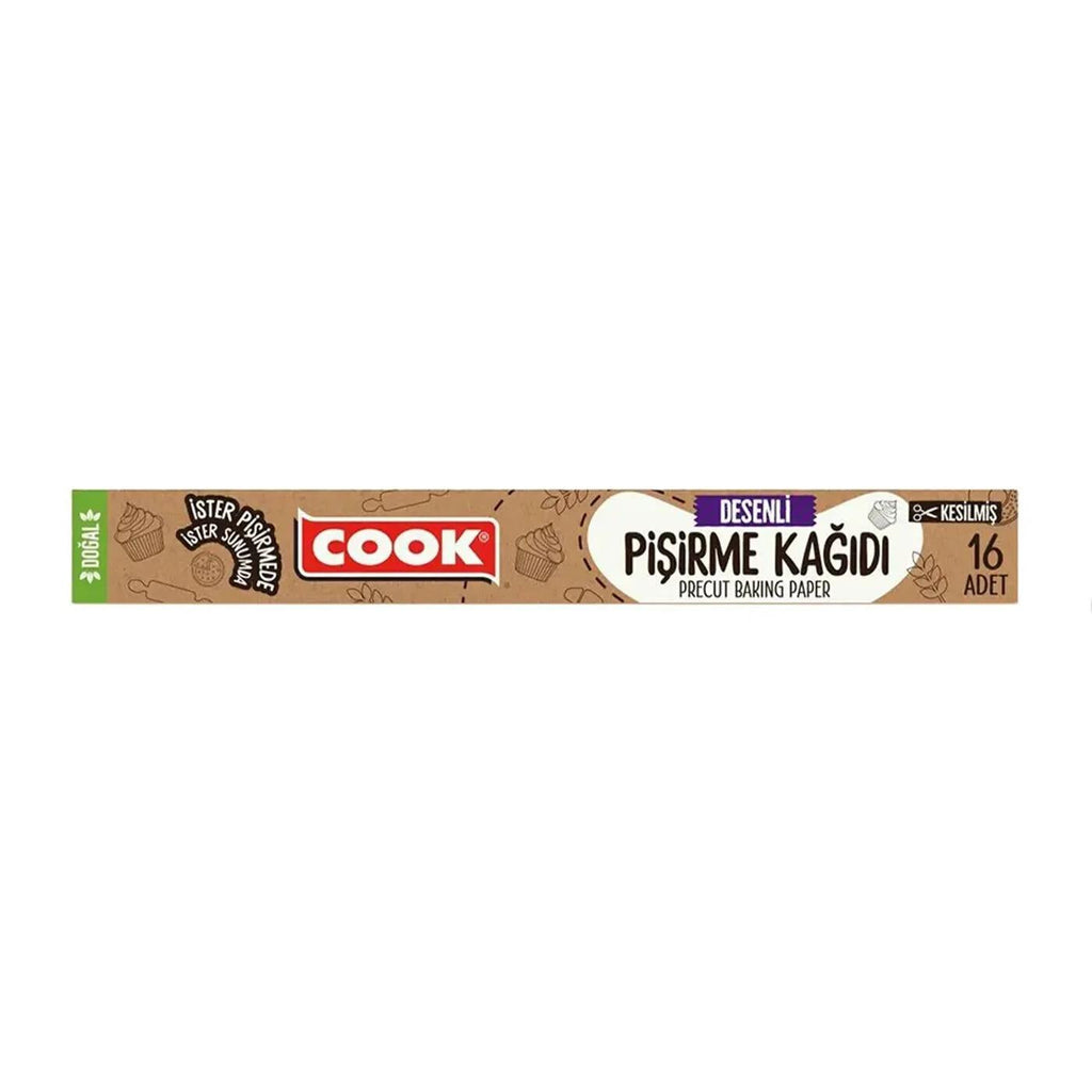 Cook Patterned Natural Baking Paper for Easy Baking 16-Pack