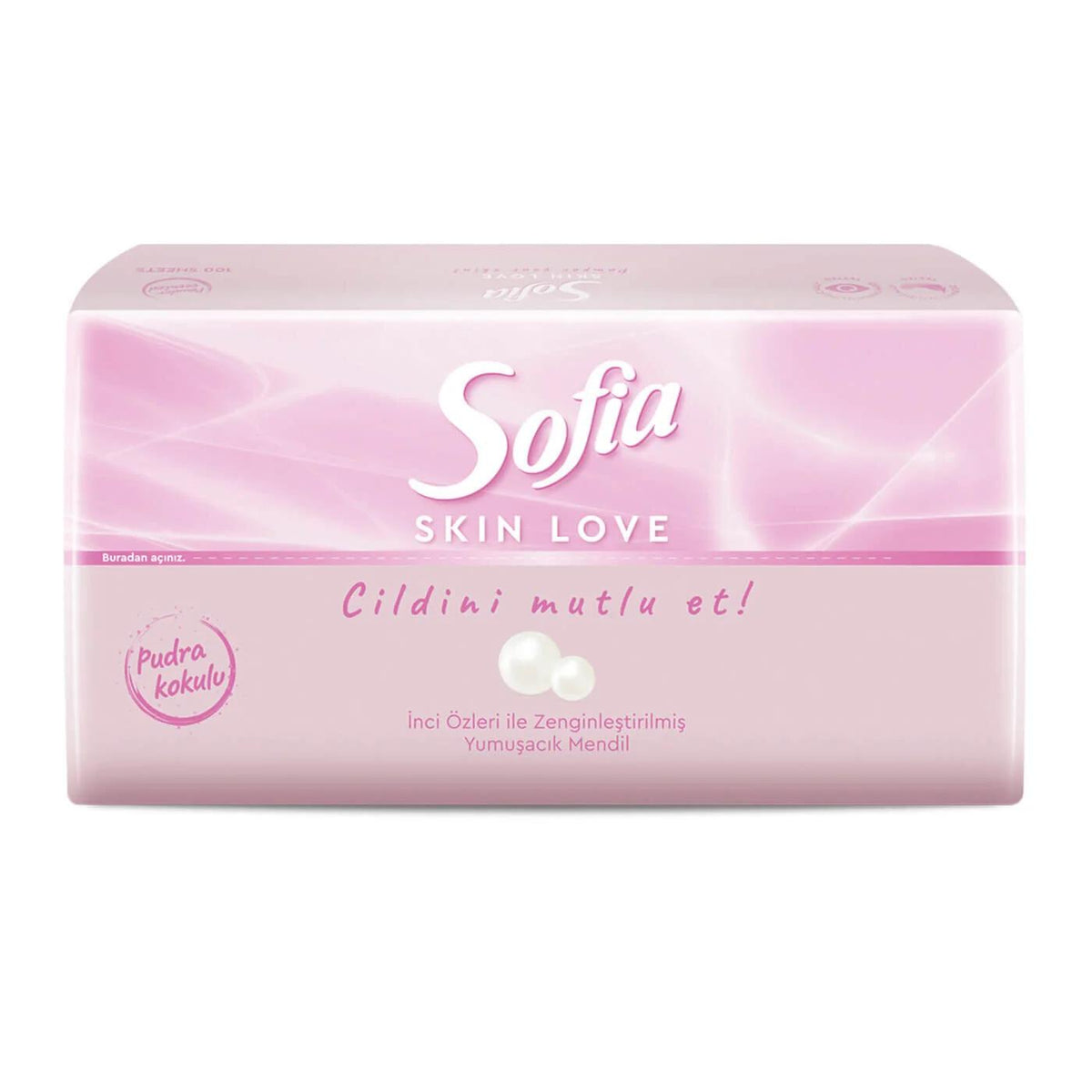 Sofia Skin Love Powder Scented Facial Tissues 100 Count